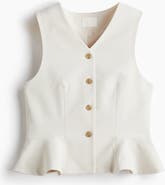 H&M V-neck Peplum Waistcoat