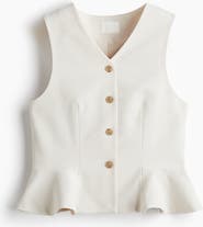 H&M V-neck Peplum Waistcoat
