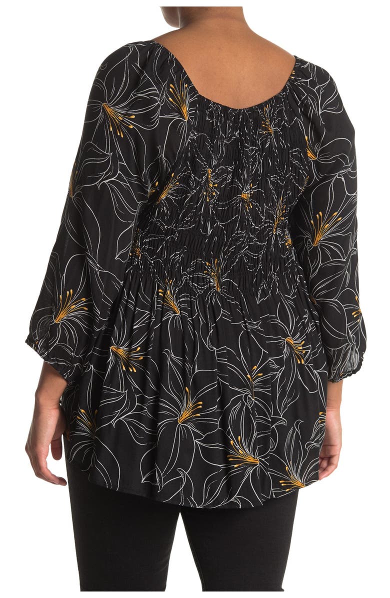 DR2 by Daniel Rainn Balloon Sleeve Peplum Blouse, Alternate, color,