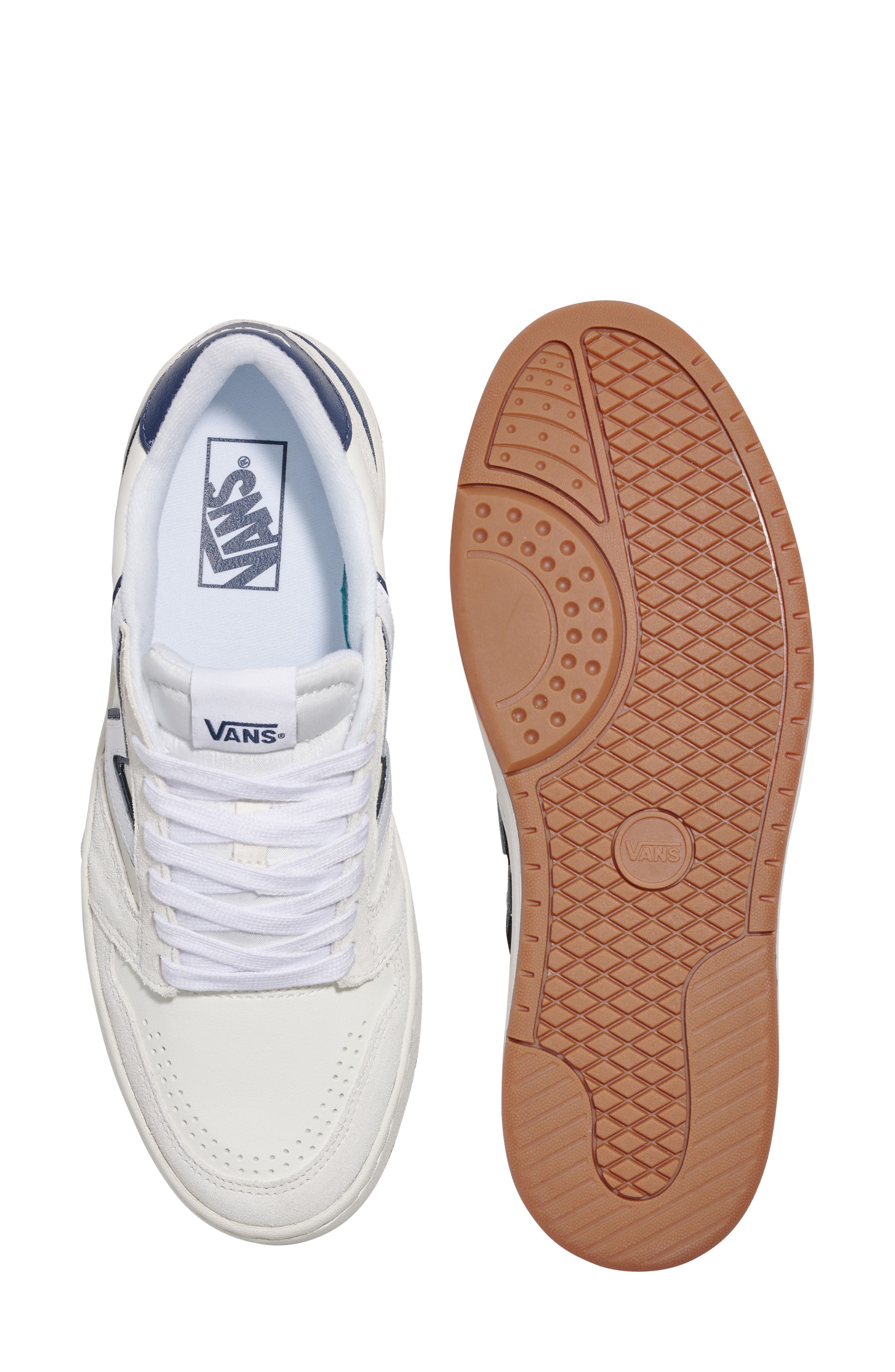 Vans Lowland 2.0 Low Top Sneaker, Alternate, color, Vintage Blue/ Gum