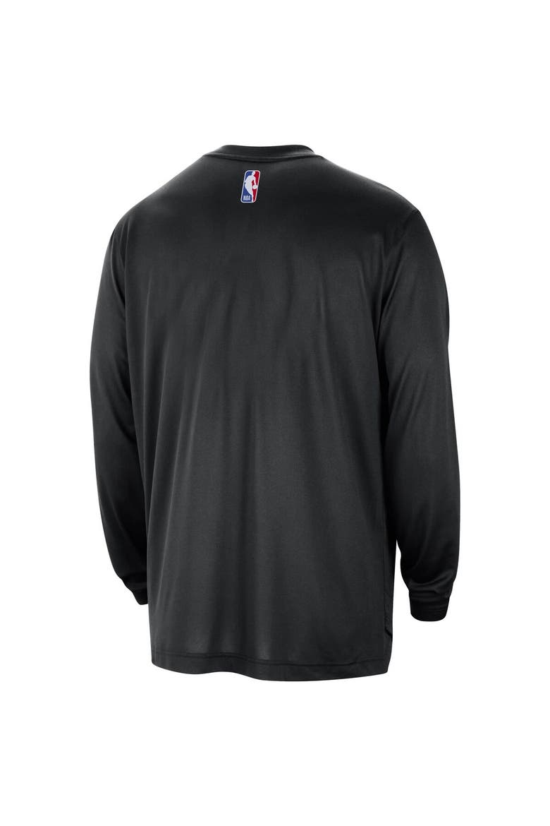Men's Nike Black Golden State Warriors 2023/24 City Edition Authentic Pregame Performance Long Sleeve Shooting T-Shirt, Alternate, color, Black