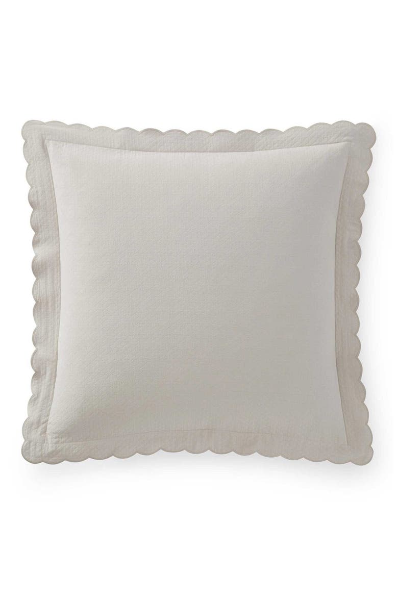 Signature Scallop Set of 2 Euro Pillow Shams, Main, color, CHINCHILLA GREY