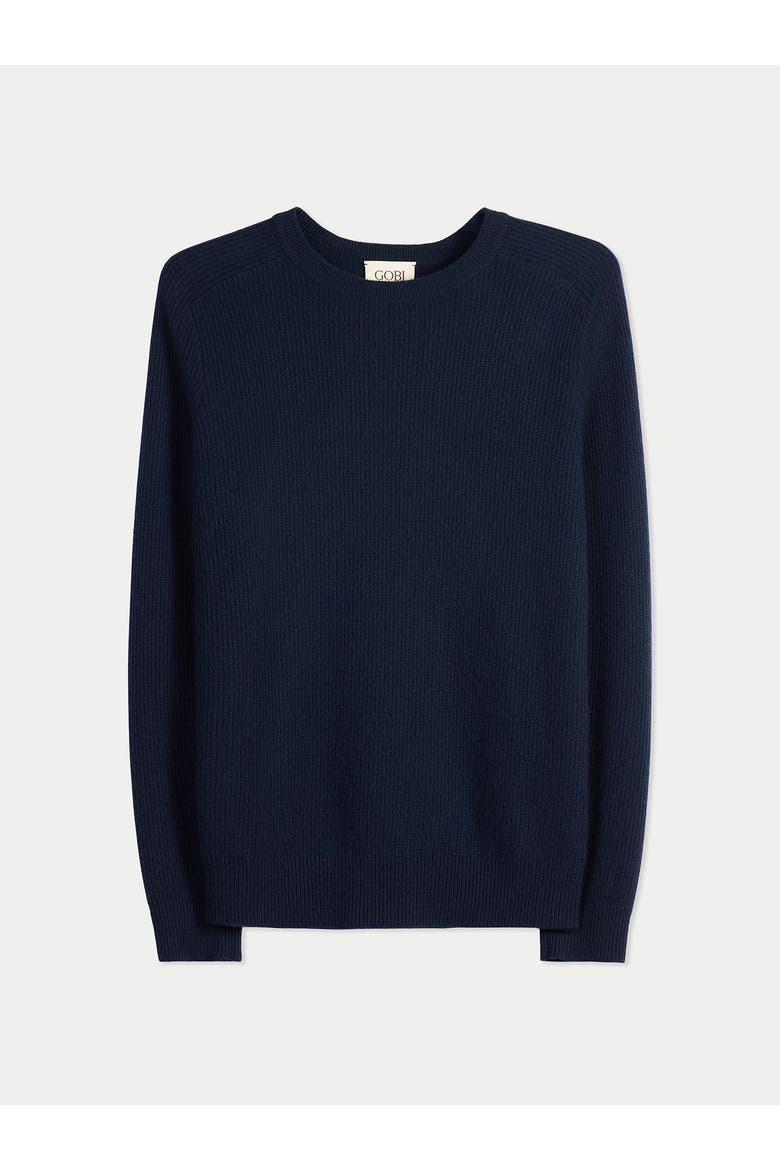 Men's Ribbed Cashmere Sweater, Main, color, Navy Blazer