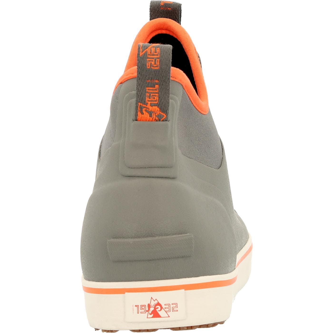 Rocky Drystrike Waterproof Gray & Orange Deck Boot, Alternate, color, Charcoal Grey Orange