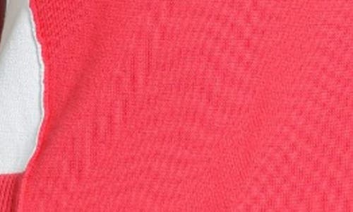 Apny Colorblock Asymmetric Cotton Sweater In Pink Multi