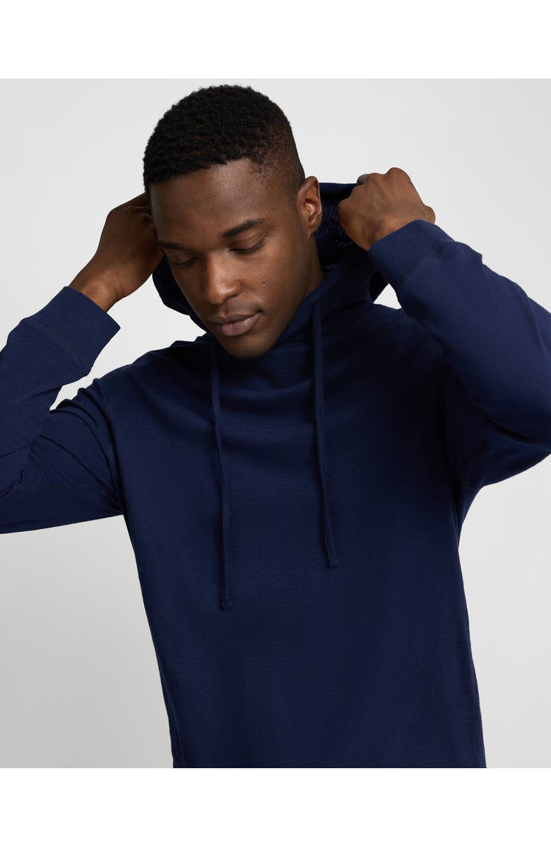 Onia Slub Pullover Hoodie, Alternate, color, Navy