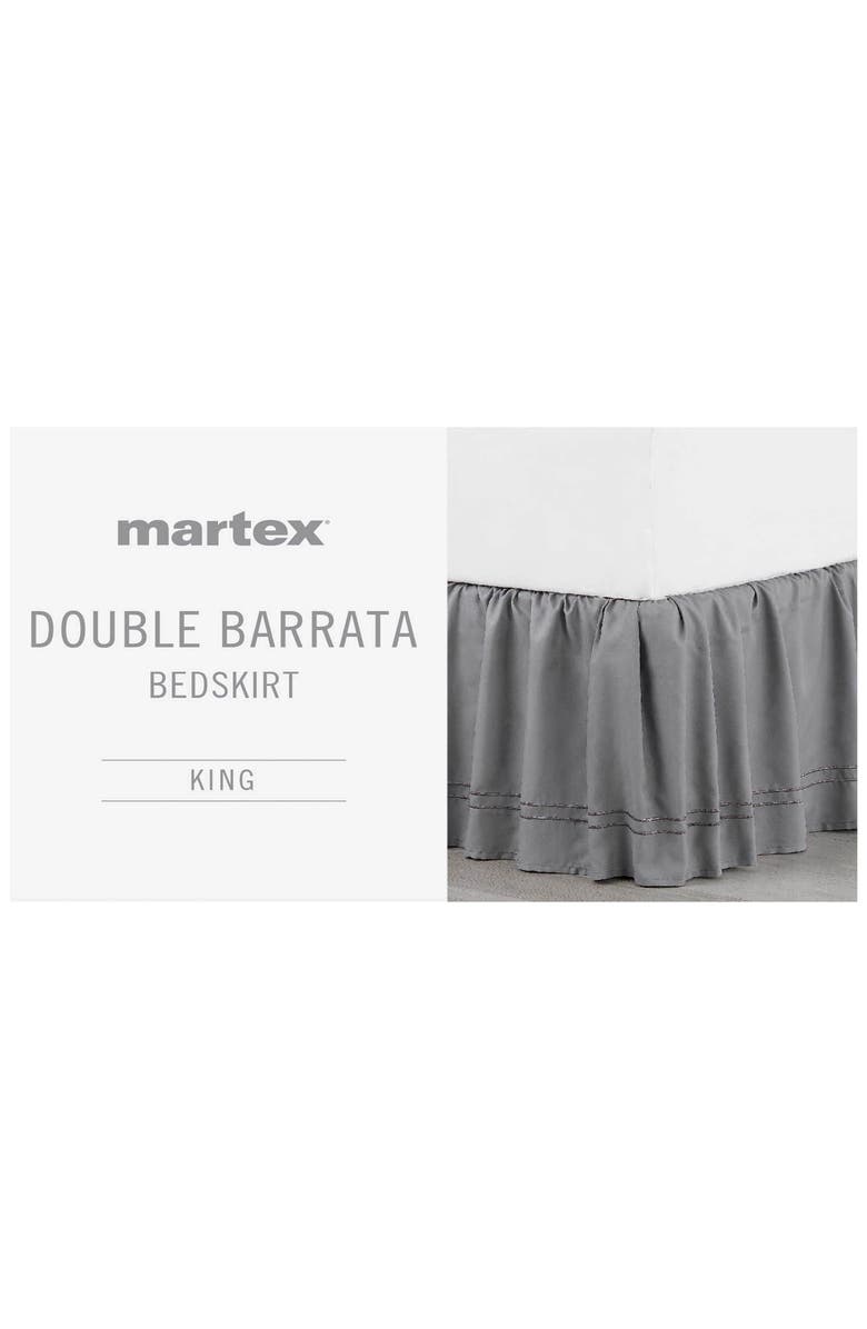 Martex Double Barrata Bedskirt, Alternate, color, Grey