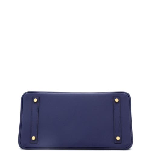 Pre-owned Hermes  Hermes Birkin Handbag Blue Epsom With Gold Hardware 30