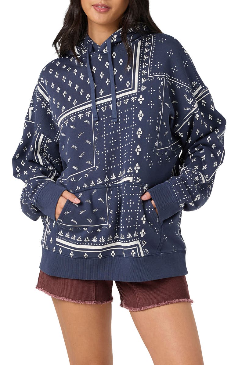O'Neill Bandana Printed Hoodie, Alternate, color, Navy