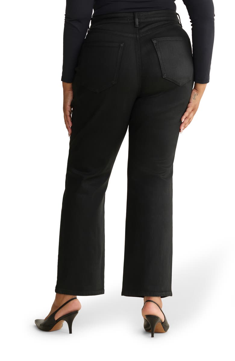 WARP+WEFT ASE High Waist Straight Leg Jeans, Alternate, color, Coated Noir