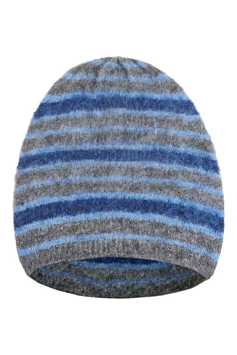 Wellington Stripe Beanie, Main, color, BLUE/GREY