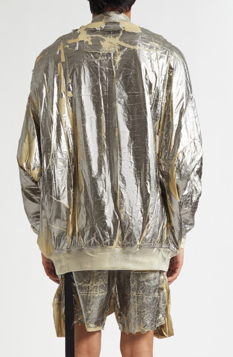 Rick Owens DRKSHDW Jumbo Peter Flight Metallic Jacket, Alternate, color, Palladium