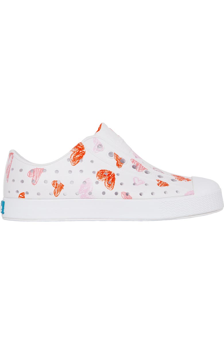 Native Shoes Jefferson Water Friendly Perforated Slip-On, Alternate, color, Shlwht/Shlwht/Hrtgraff