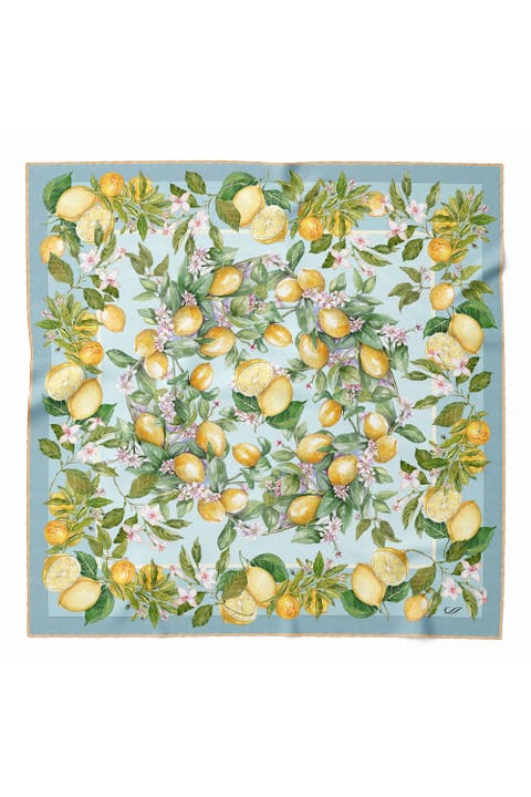 Limoni Fioriti - Silk Foulard for Women