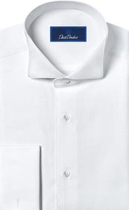 David Donahue Regular Fit French Cuff Tuxedo Shirt
