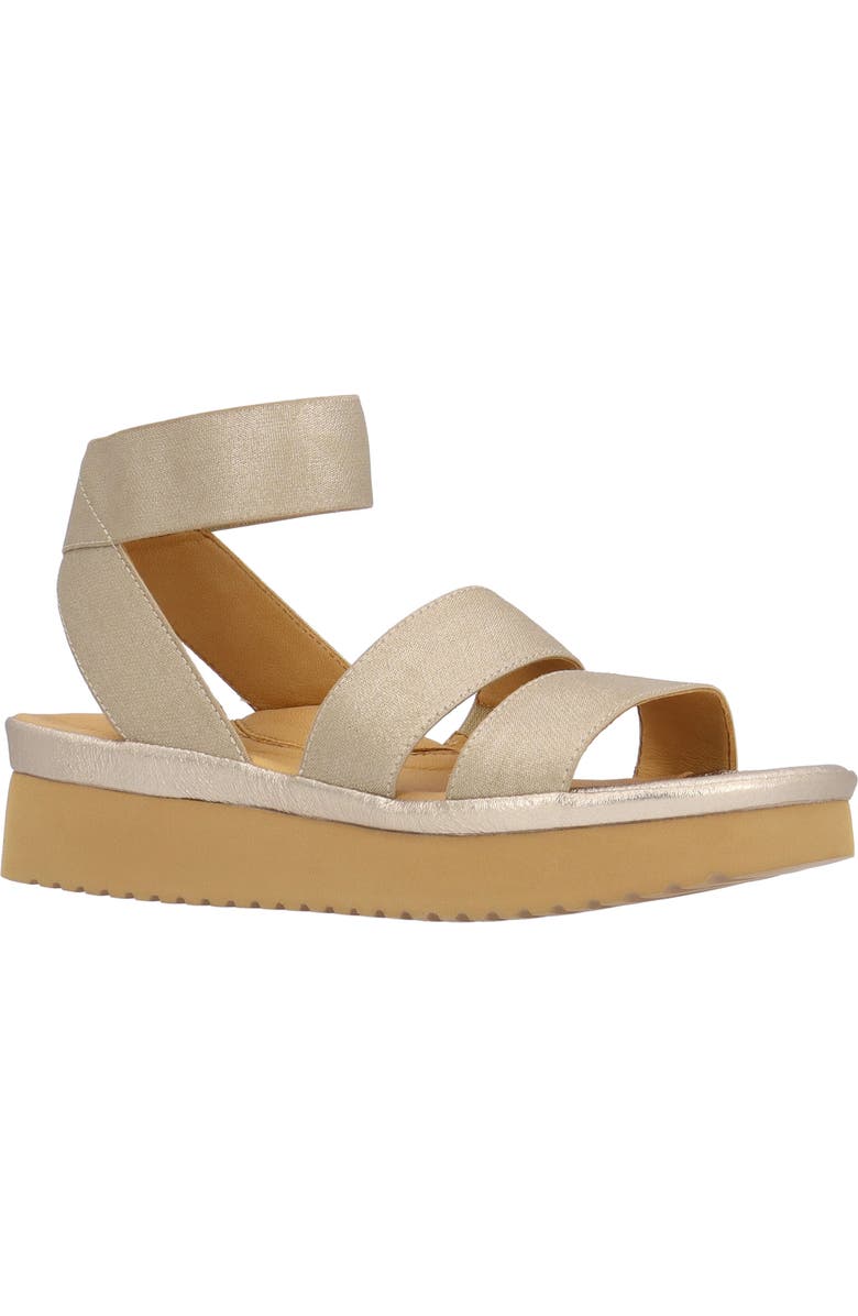 L'Amour des Pieds Avaleena Ankle Strap Sandal, Main, color, Gold