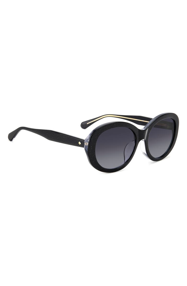 Kate Spade New York avah 56mm gradient round sunglasses, Alternate, color, Black/ Grey Shaded