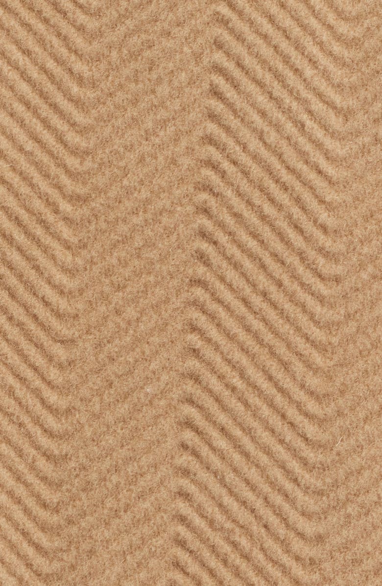 Eileen Fisher High Collar Short Wool Coat, Alternate, color, Biscuit