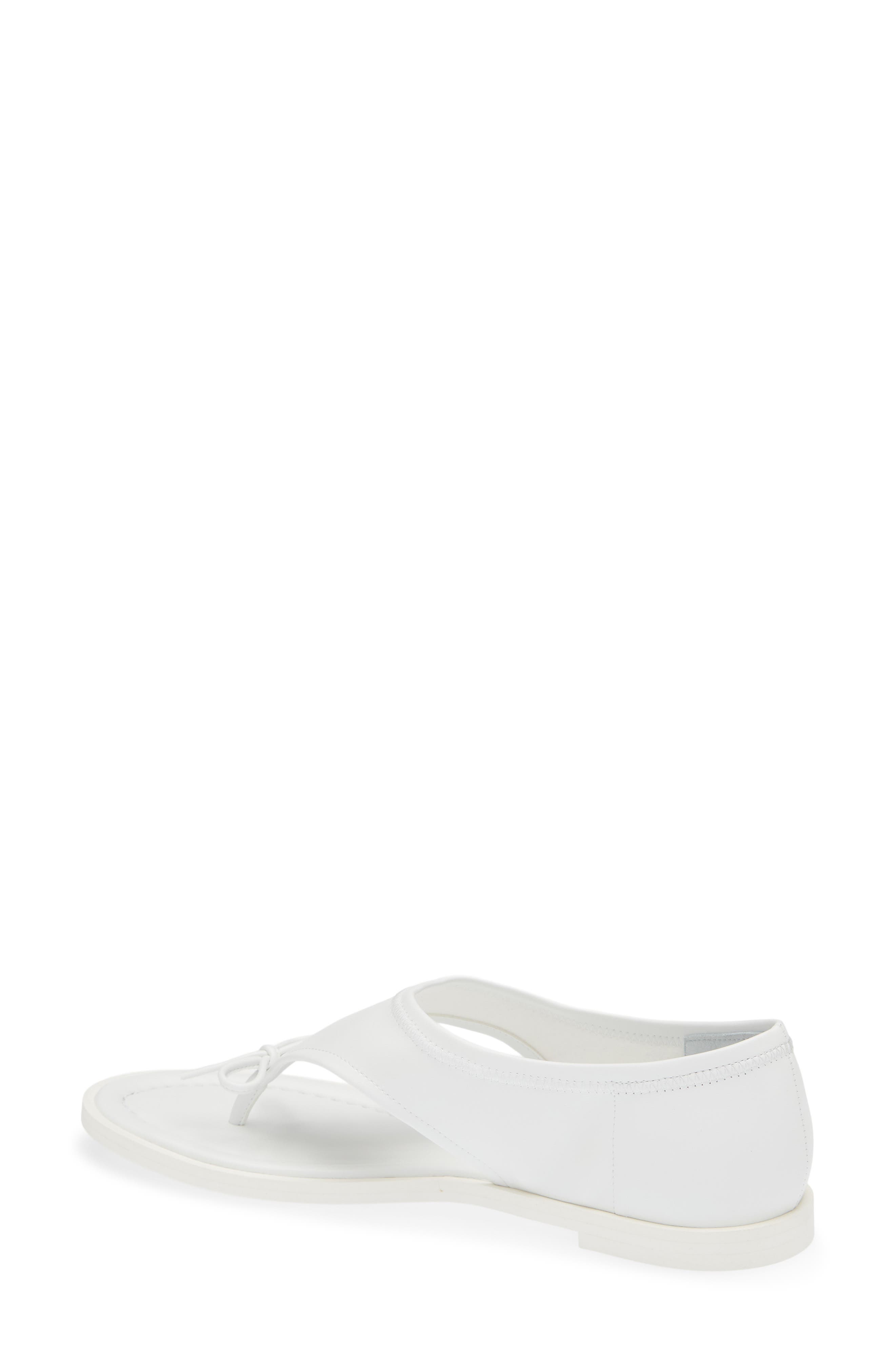 Sandy Liang Clark Bow Thong Sandal, Alternate, color, White