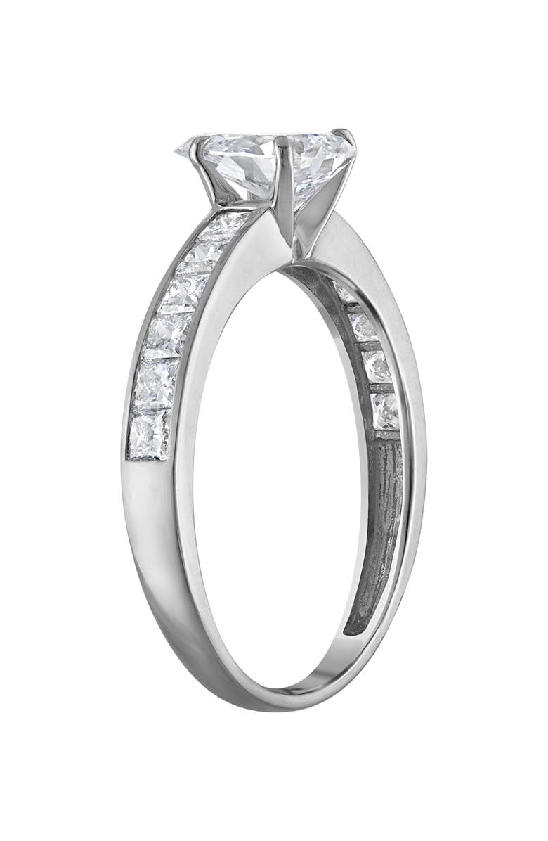 FZN 10k Gold Lab Grown Diamond Pear Ring, Alternate, color, White