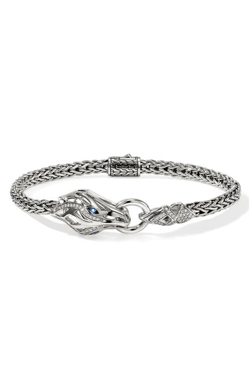 John Hardy Sterling Silver Dragon Diamond Bracelet In Gray