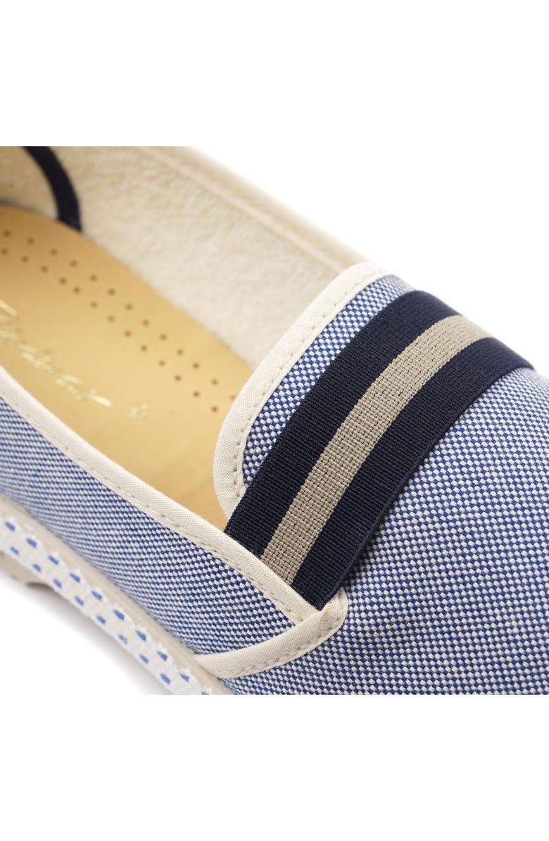 Rivieras Canvas Oxford Loafer with Striped Elastic Band, Alternate, color, Navy