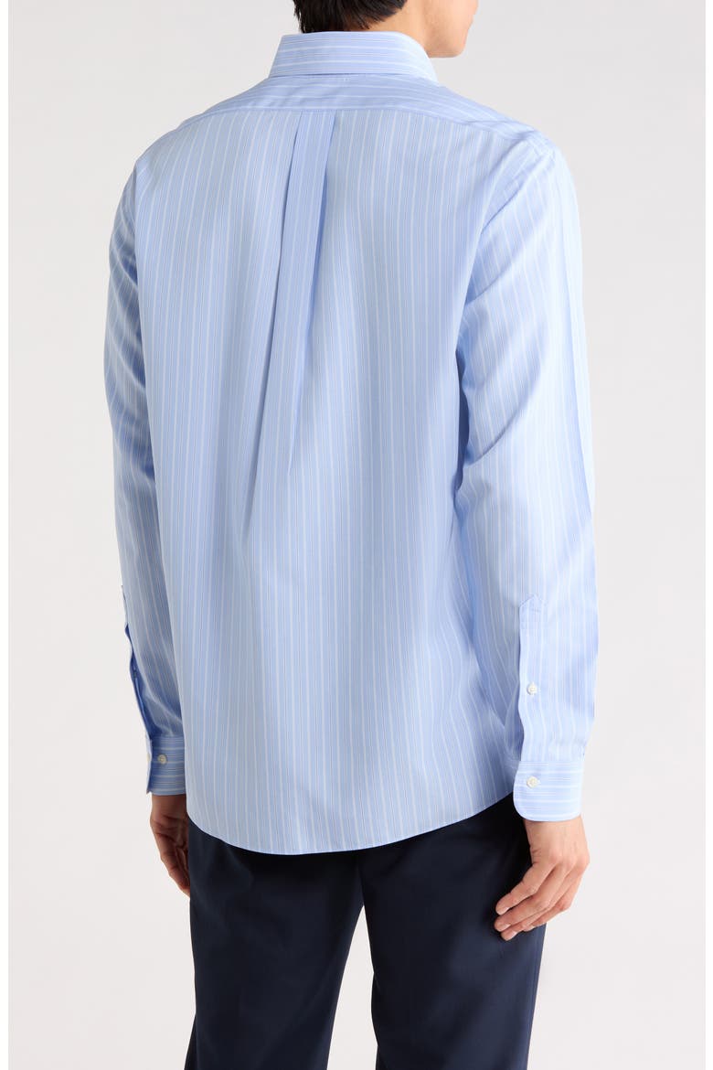 Regular Fit Stripe Button-Down Cotton Shirt, Alternate, color, HYDRANGEA STRIPE