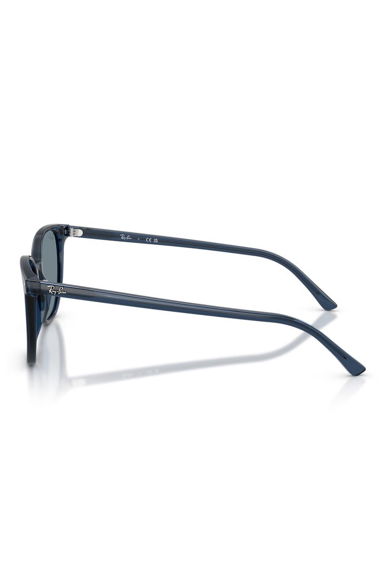 52mm Square Sunglasses, Alternate, color, TRANSPARENT BLUE/ BLUE