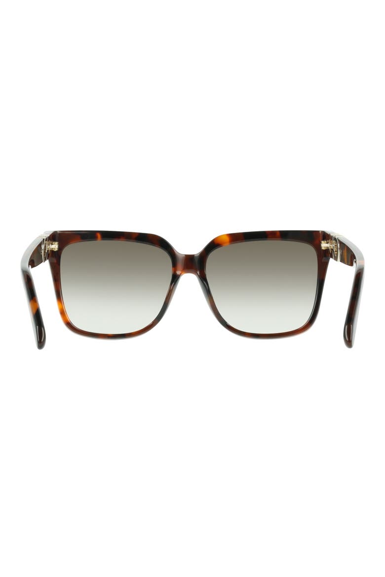 58mm Rectangular Sunglasses, Alternate, color, TORTOISE