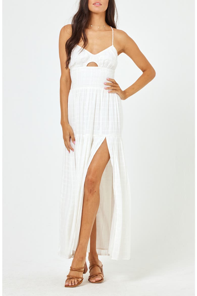 Calla Smocked Cover-Up Sundress, Main, color, CREAM
