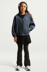 Nike Kids' Studio Oversized Full Zip Fleece Hoodie