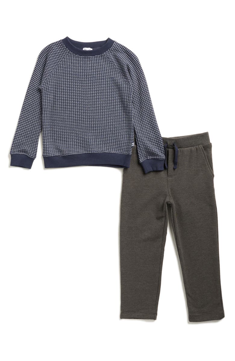 Splendid Kids' Thermal Long Sleeve Top & Joggers Set, Main, color, Dark Navy