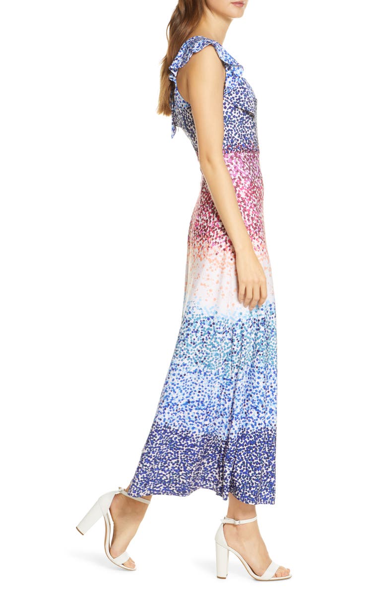 Julia Jordan Ruffle Sleeve Maxi Dress, Alternate, color,