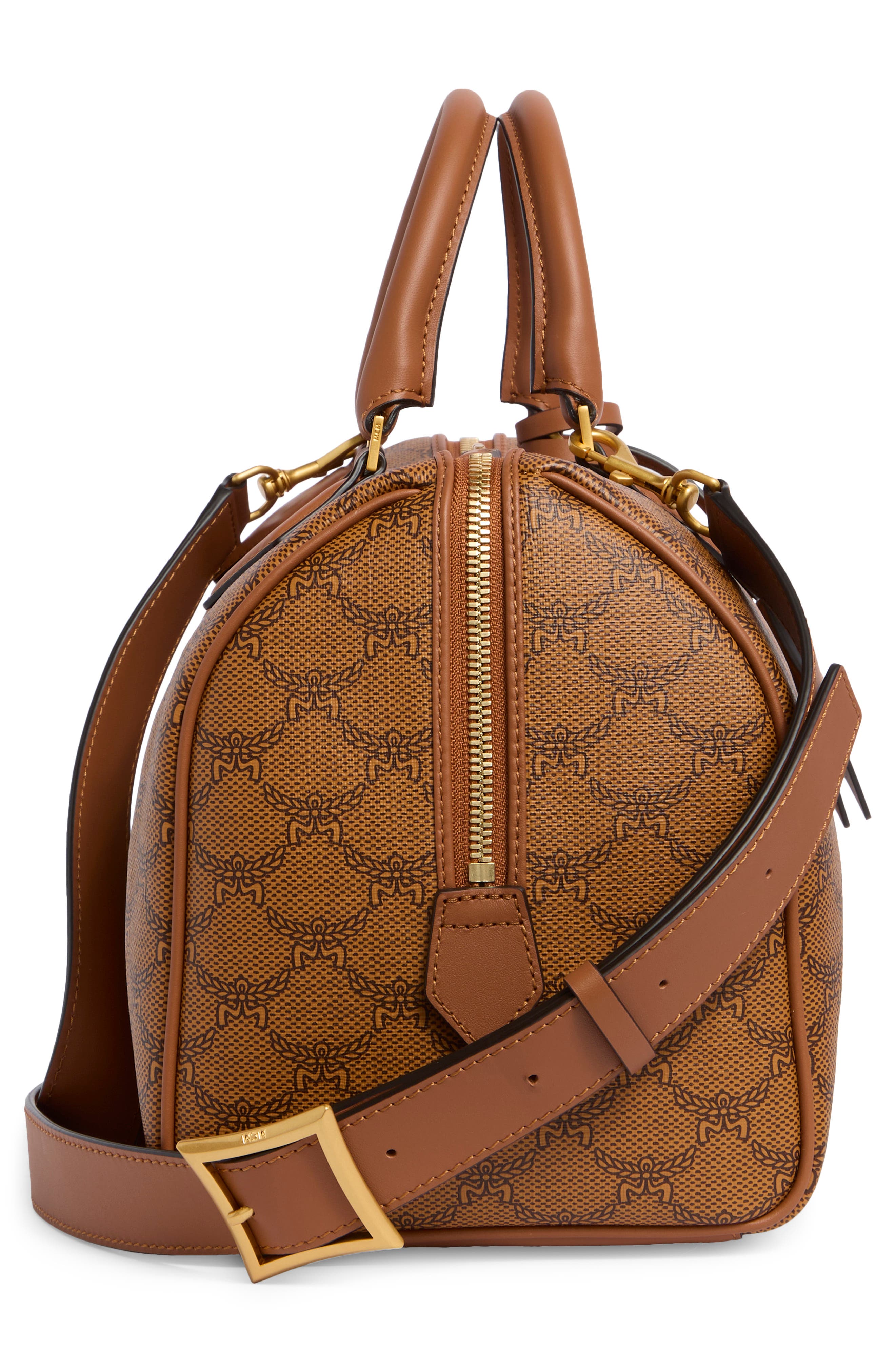 Ella Medium Boston Bag, Alternate, color, COGNAC