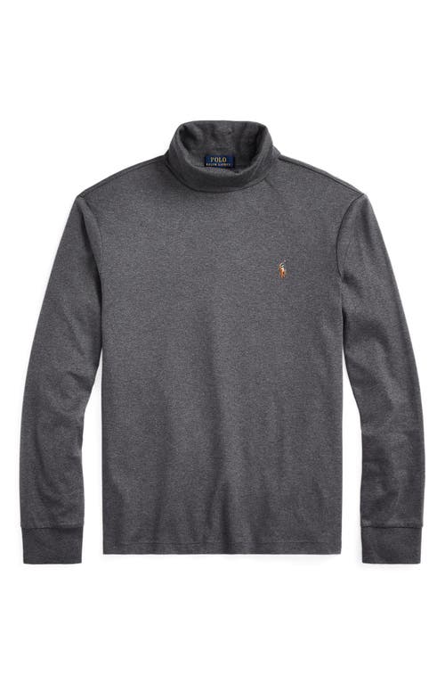 Polo Ralph Lauren Soft Touch Cotton Turtleneck In Gray