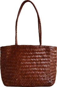 PINK HALEY Garcia Artisan Handwoven Leather Tote