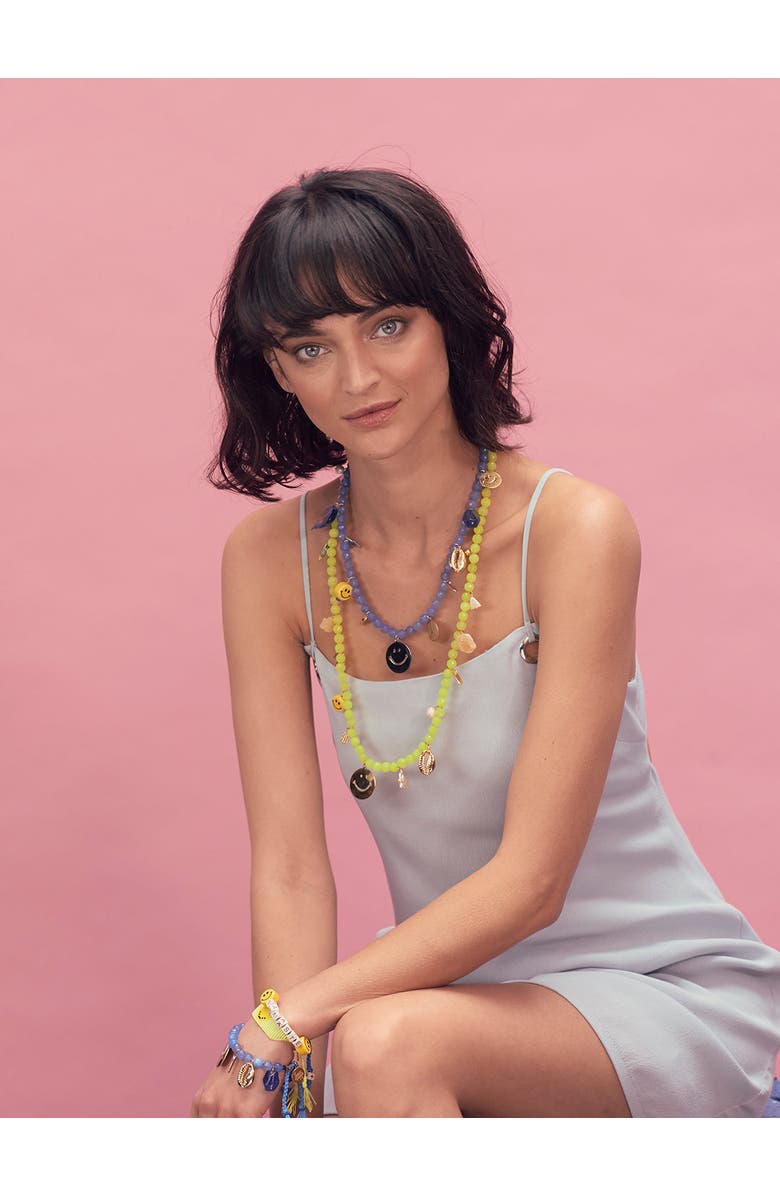 Venessa Arizaga Don't Worry Bee Happy Bracelet, Alternate, color, Neon Yellow