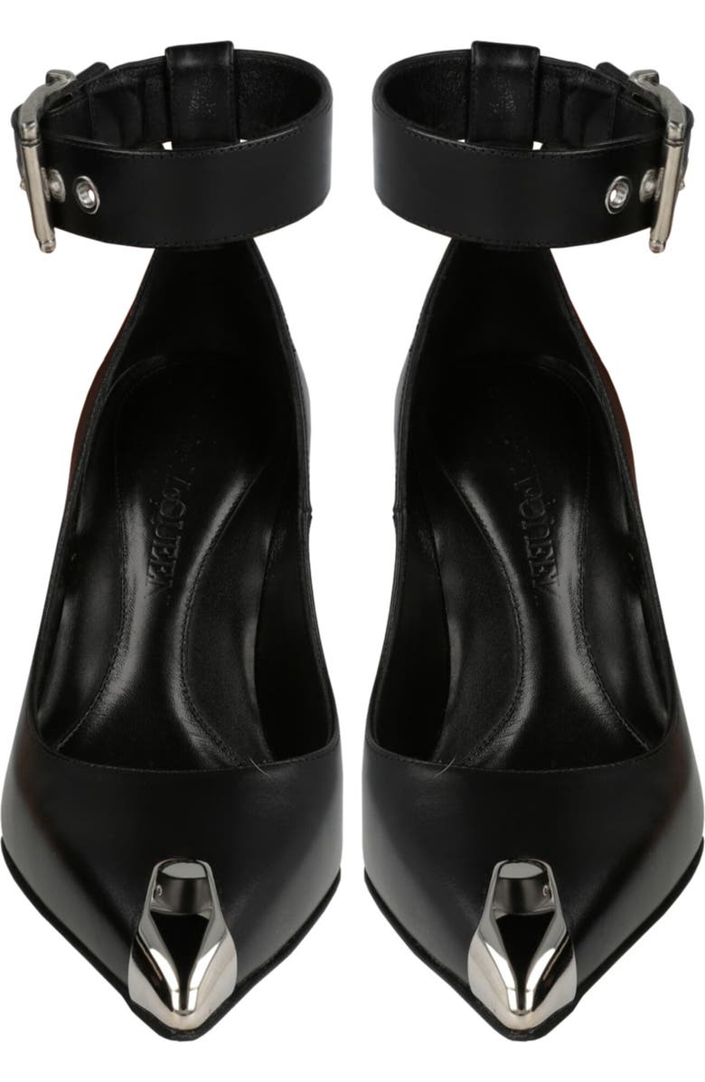 McQueen Punk Ankle Strap Pointed Toe Pump, Alternate, color,