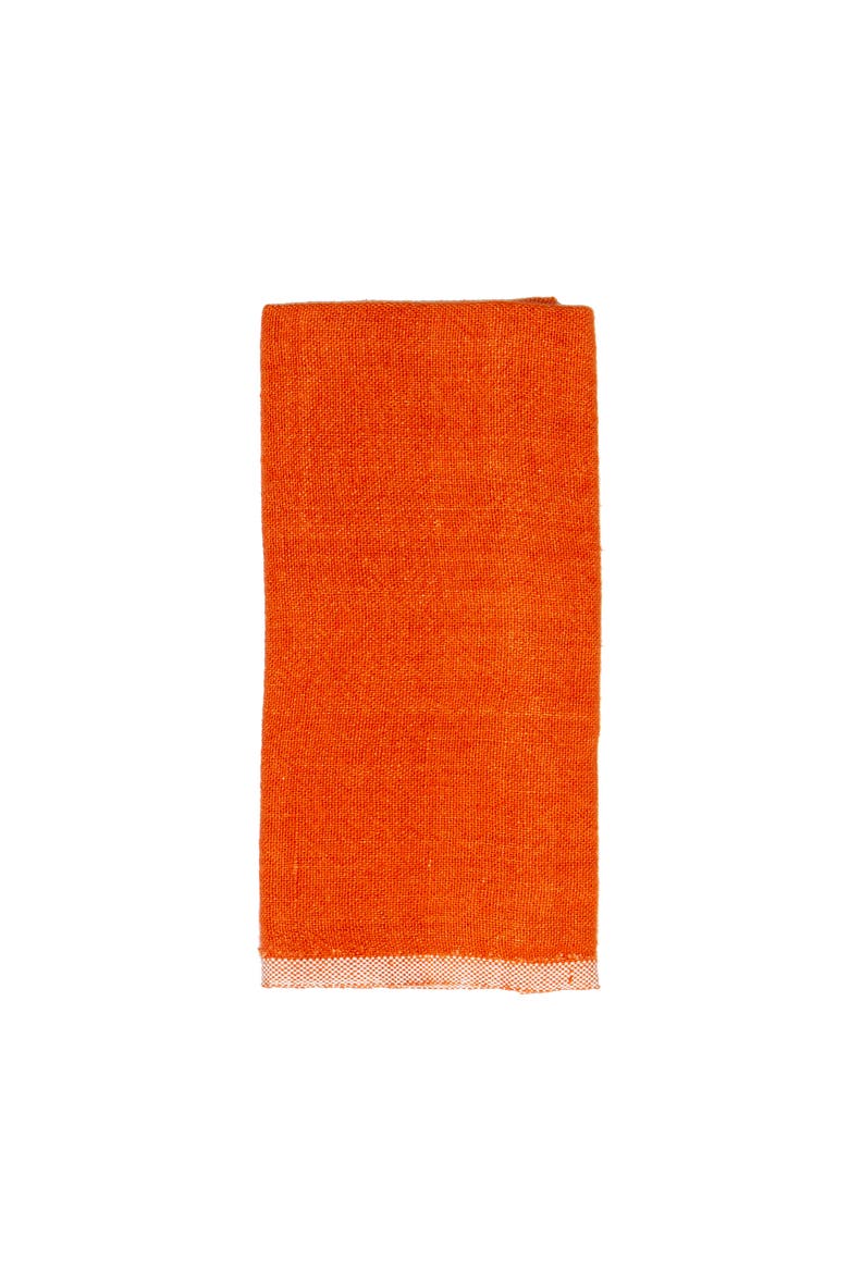 Chunky Linen Towels - Set of 2, Alternate, color, Orange 20" x 30"