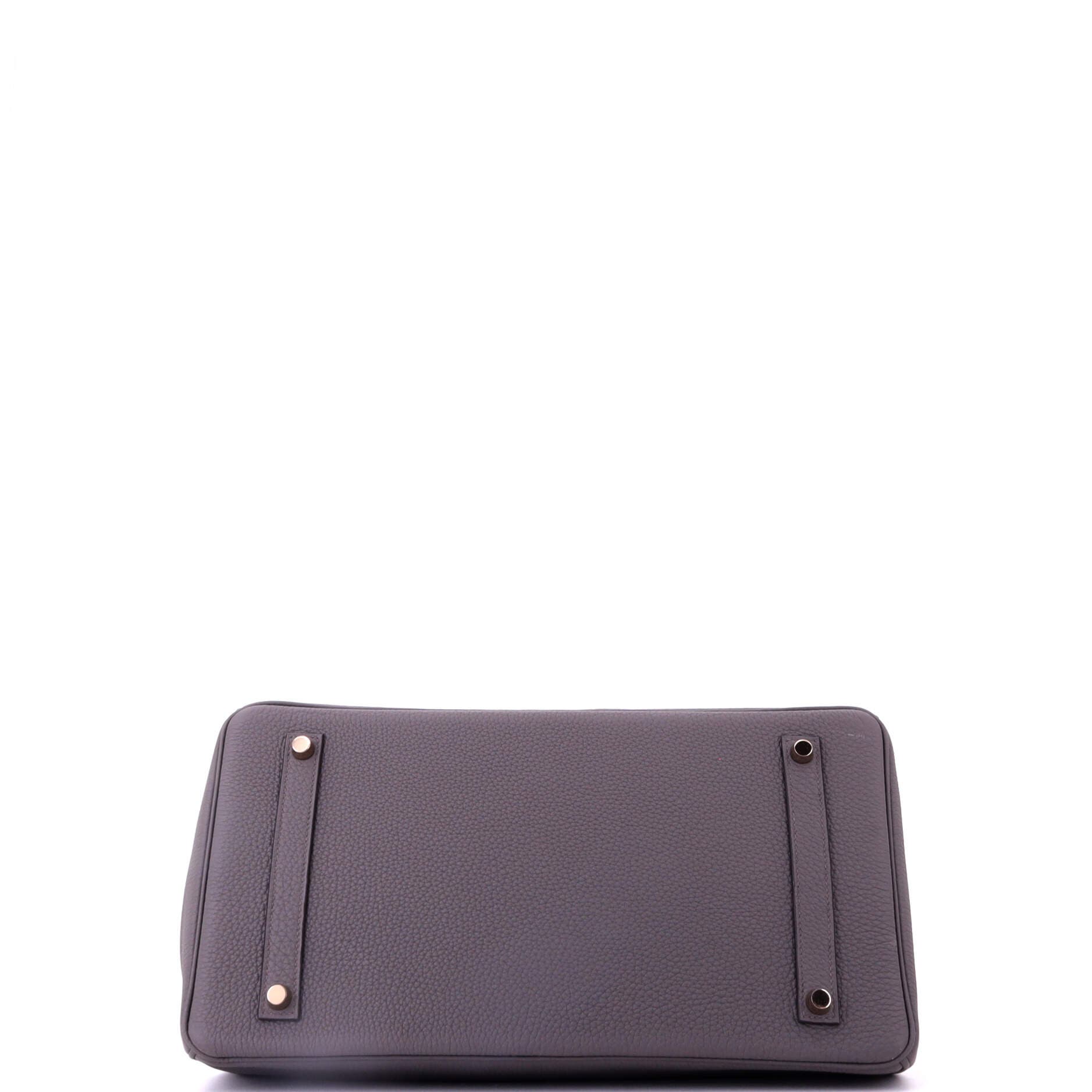 Pre-Owned Hermes Birkin Handbag Grey Togo with Rose Gold Hardware 35, Alternate, color, Etain