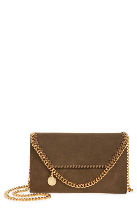 Falabella Faux Suede Wallet on a Chain