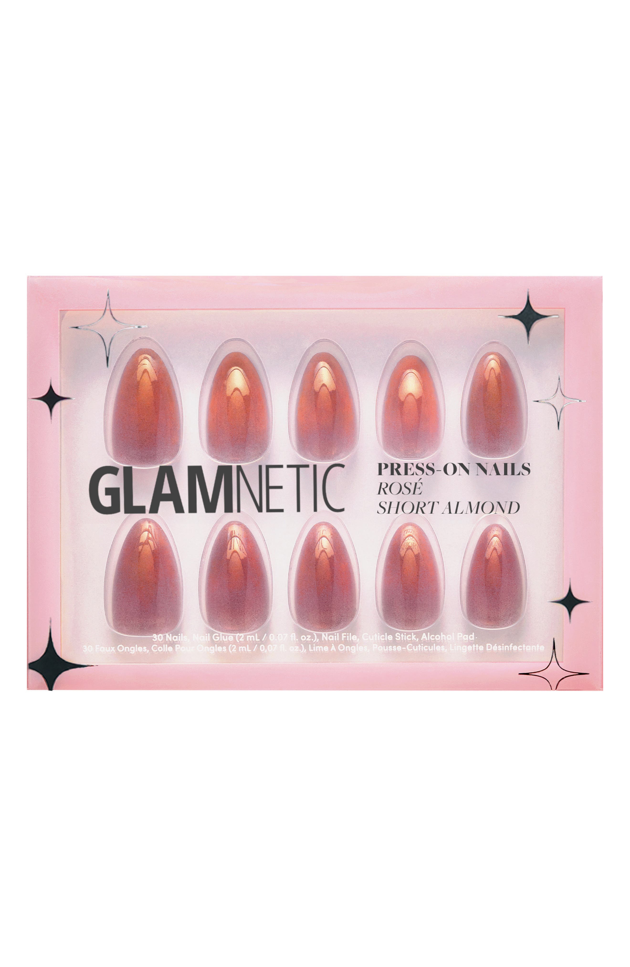 GLAMNETIC Press-On Nails Set in Ros 