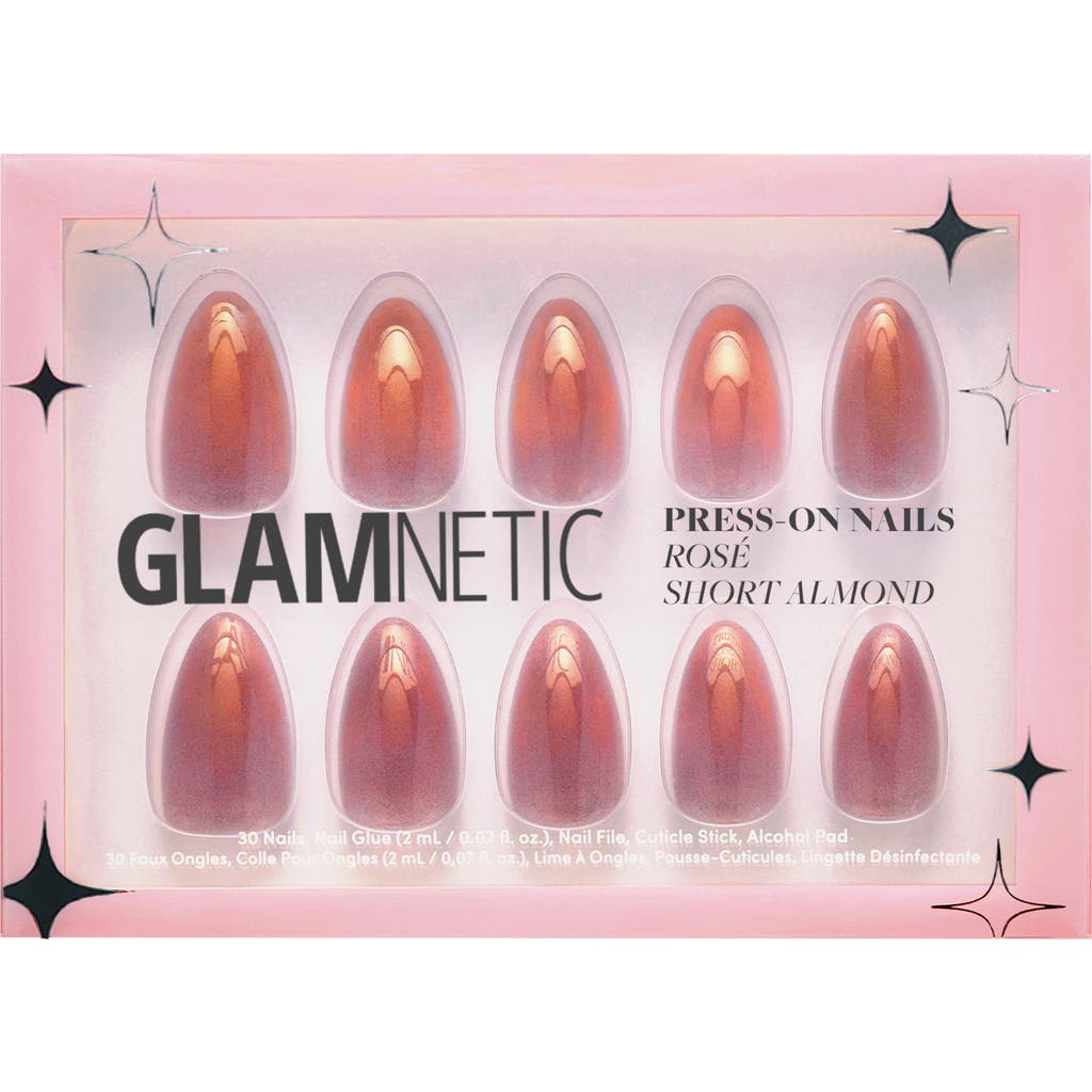 GLAMNETIC Press-On Nails Set in Ros