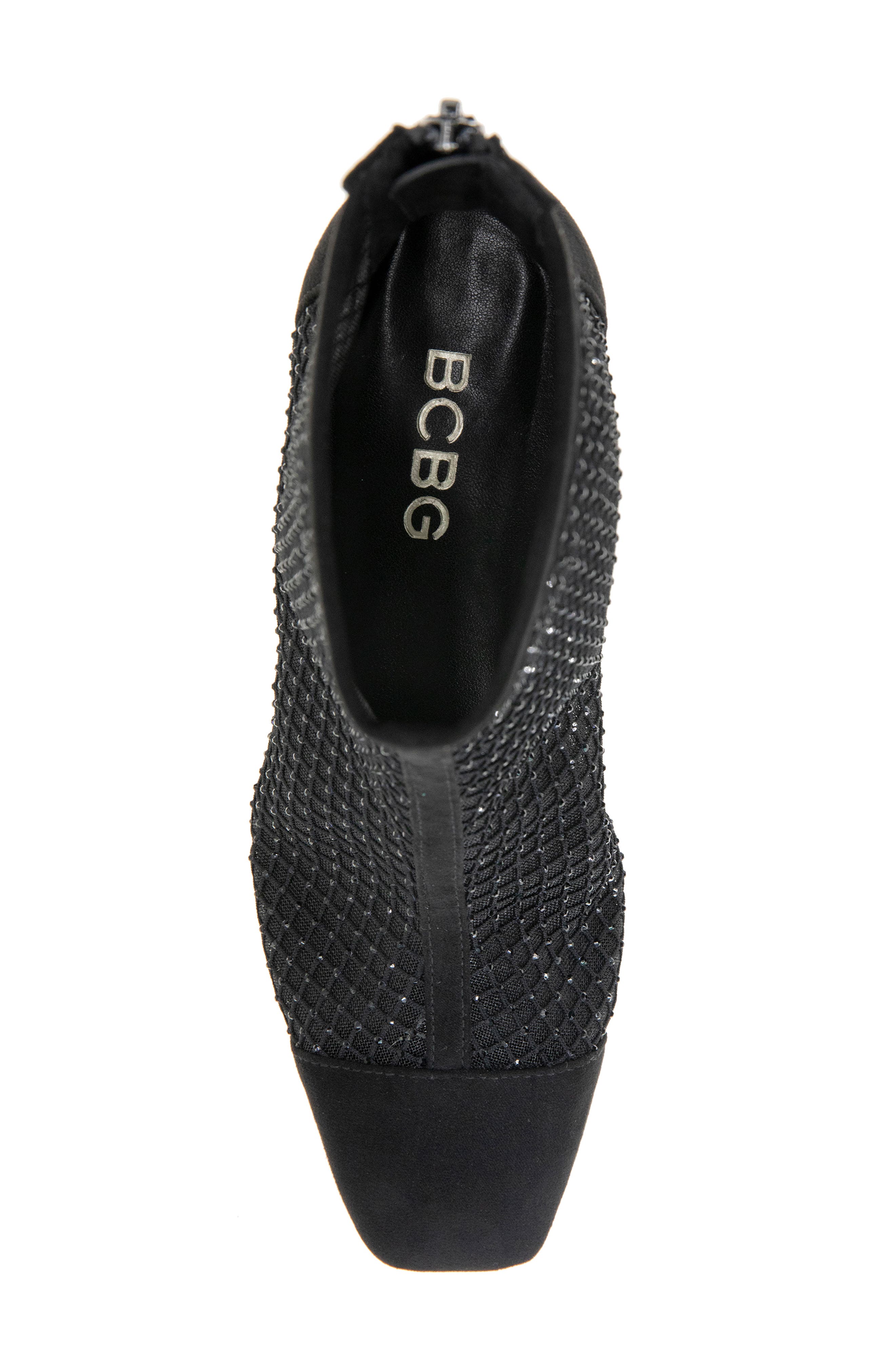 BCBGeneration Haybre Mesh Bootie, Alternate, color, Black