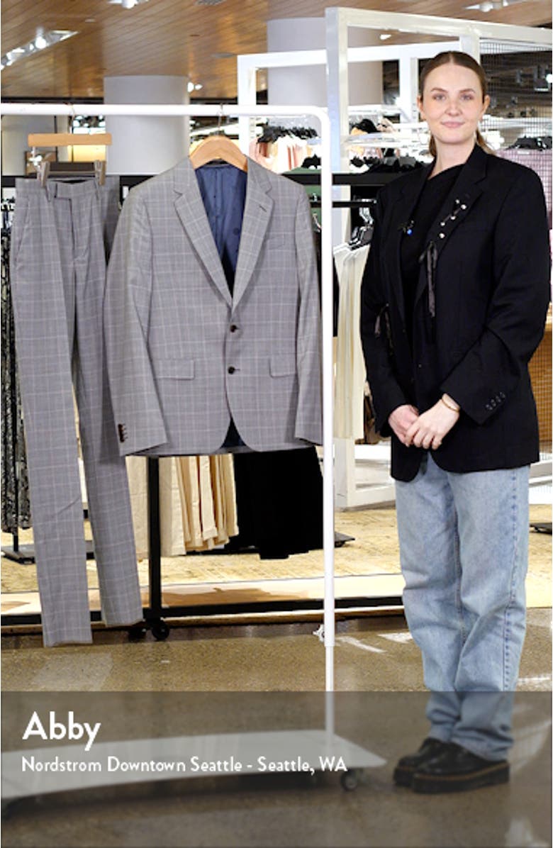 Tailored Fit Plaid Wool Suit, sales video thumbnail