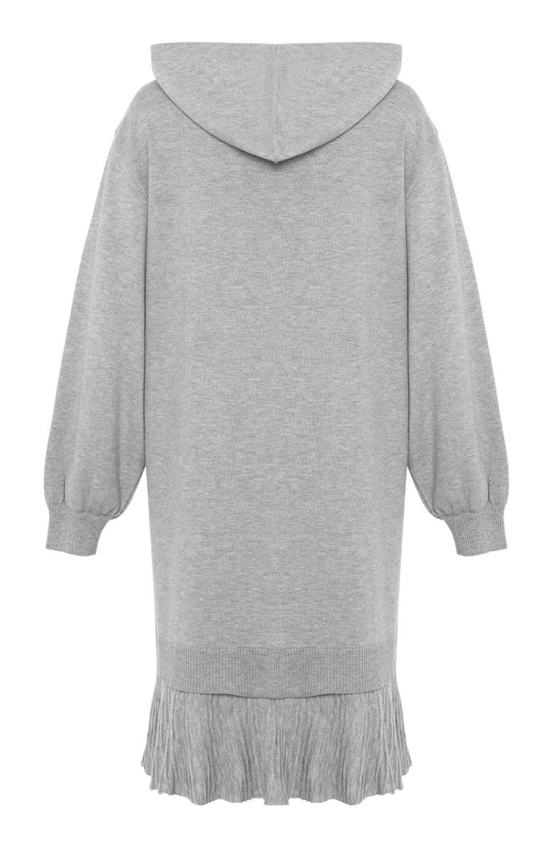 THEO The Label Nomia Pleated Hem Hoodie Dress, Alternate, color, 