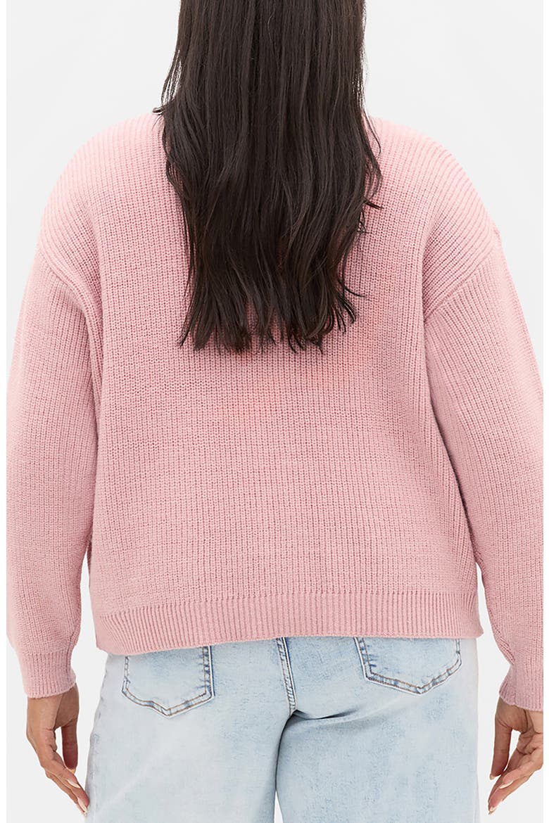 Chloe Plush V-Neck Cardigan, Alternate, color, BABY PINK