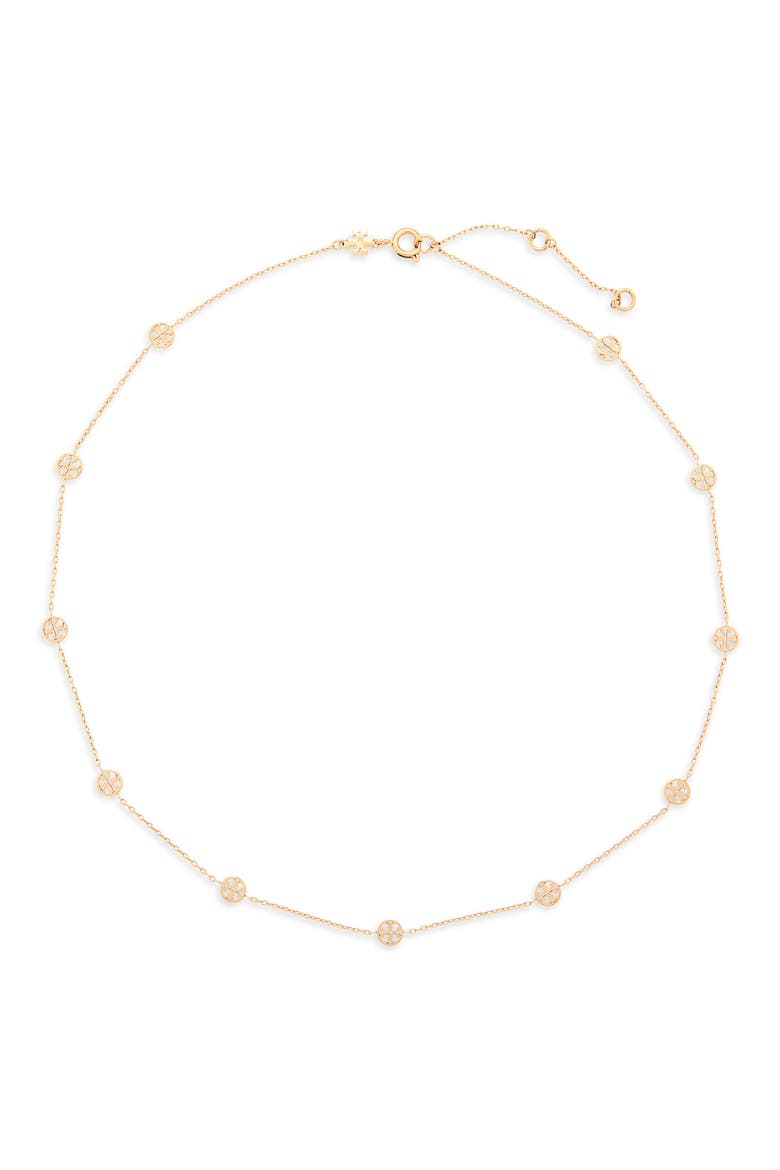 Icon Station Necklace, Main, color, TORY GOLD