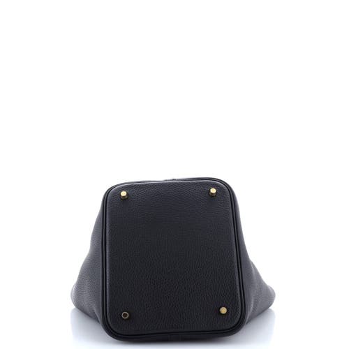 Pre-owned Hermes Hermes Picotin Lock Bag Clemence Mm In Black