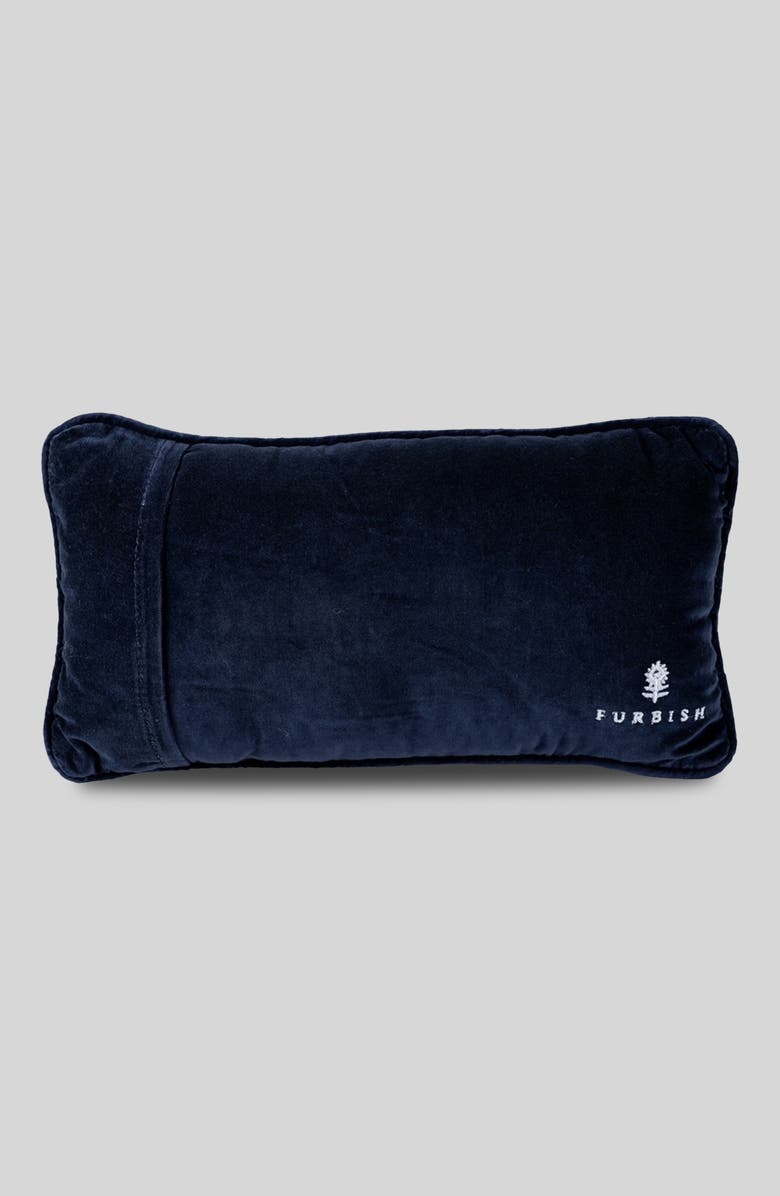 Furbish High-End Gays Needlepoint Pillow, Alternate, color, Blue, White